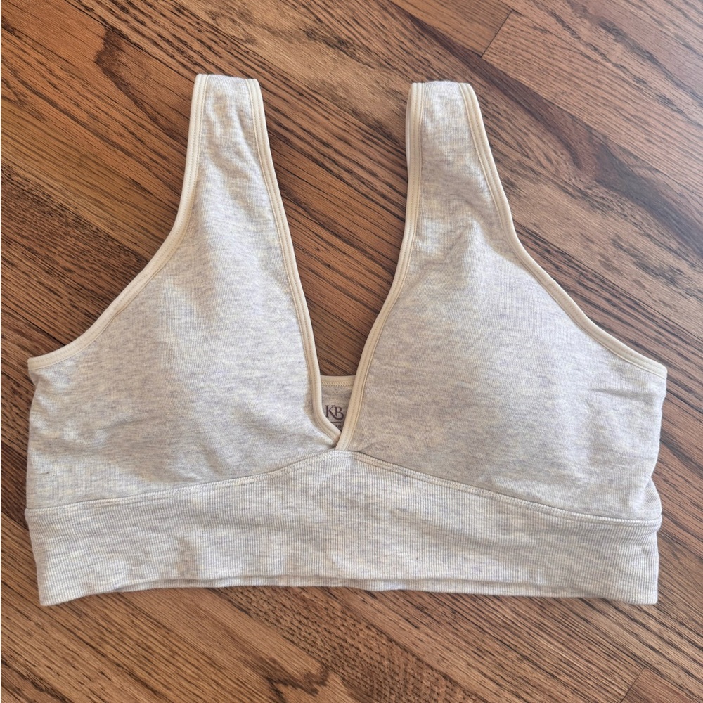 Kindred Bravely Sublime bamboo plunge maternity/nursing bra - oatmeal